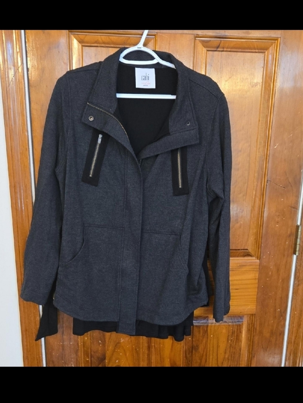 CAbi 3184 Love Carol Flight Moto Mesh Back Jacket Sz Large Like New - Picture 3 of 11